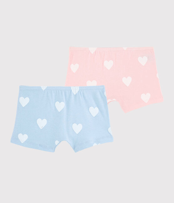 Girls' Heart Pattern Organic Cotton Hipsters - 2-Pack variante 1