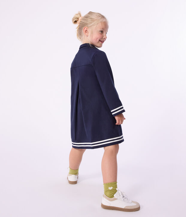 Children's long-sleeved plain cotton dress SMOKING