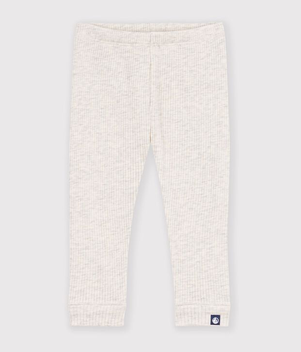 Babies' plain cotton leggings MONTELIMAR CHINE