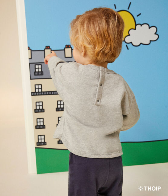 Babies' fleece Mr. Men and Little Miss sweatshirt CHATON CHINE grey