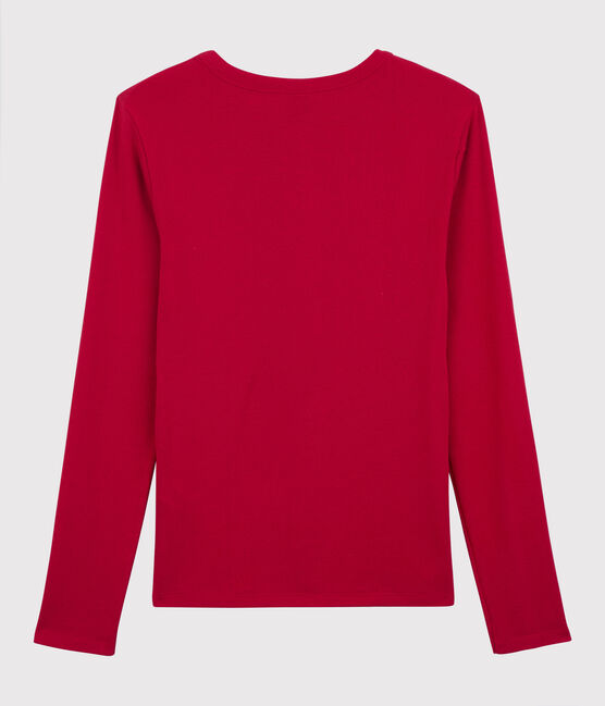 Women's Iconic Round-Neck Cotton T-Shirt TERKUIT red