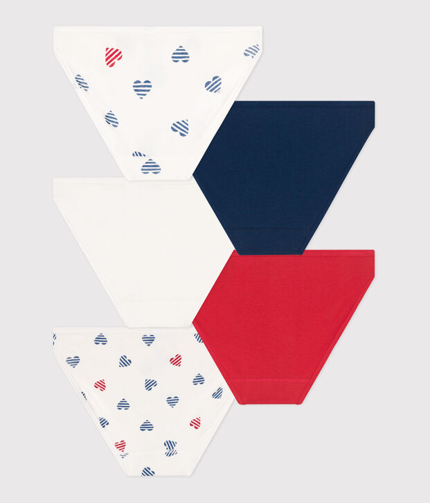 Women's heart print cotton pants - 5-Pack multicolor