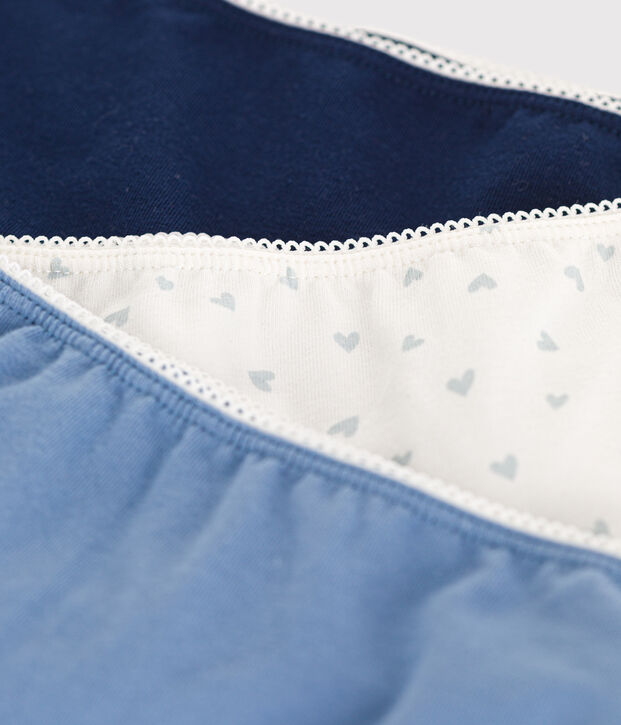 Children's cotton and elastane shorties - 3-pack multicolor
