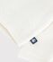 Babies' wool and cotton knit wrapover top white
