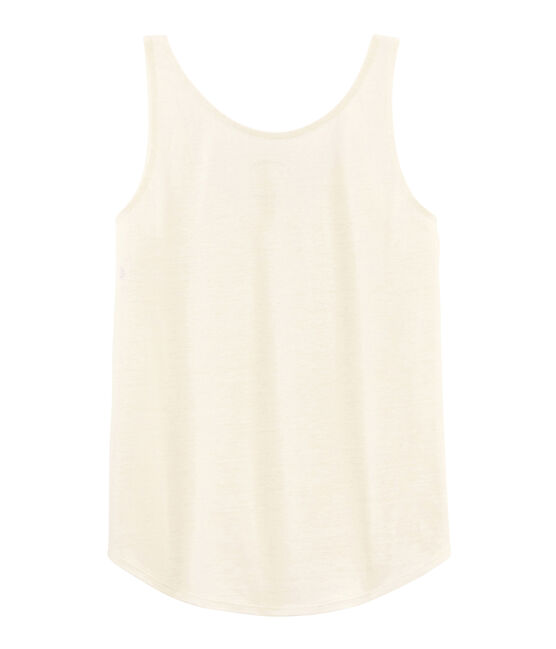 Women's Linen Vest MARSHMALLOW white