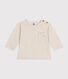 Babies' long-sleeved fine jersey T-shirt