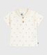 Babies' short-sleeved cotton polo shirt printed with vintage boats