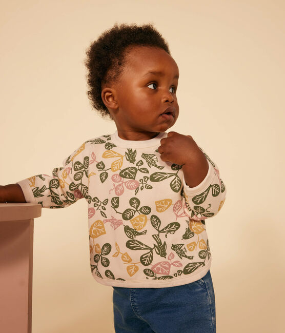 Babies' Fleece Sweatshirt AVALANCHE white/MULTICO