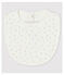 Starry White Organic Cotton Baby Bib MARSHMALLOW white/GRIS grey