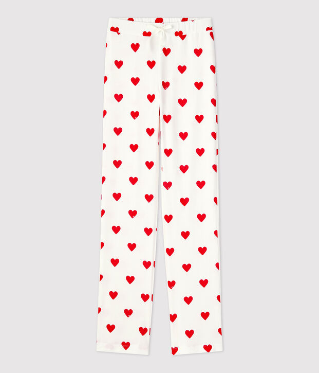Women's Organic Cotton Trousers white/red