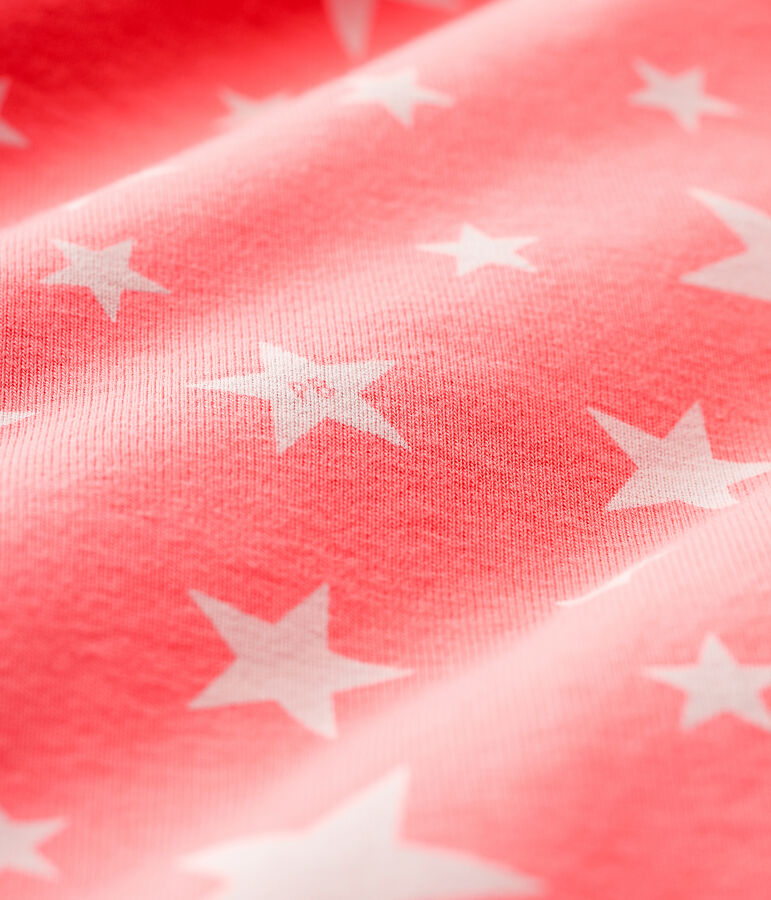 Babies' Starry Cotton Sleeping Bag PEACHY pink/MARSHMALLOW white