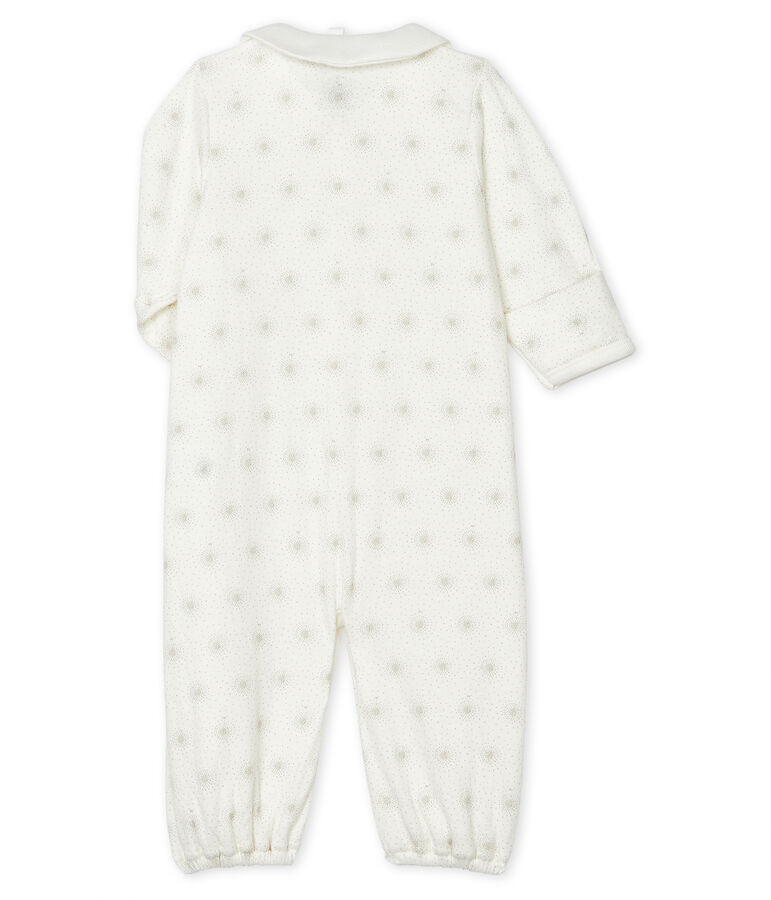 Babies' Jumpsuit/Sleeping Bag in Tube Knit white/multicolor