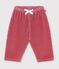 Babies' plain corduroy trousers pink