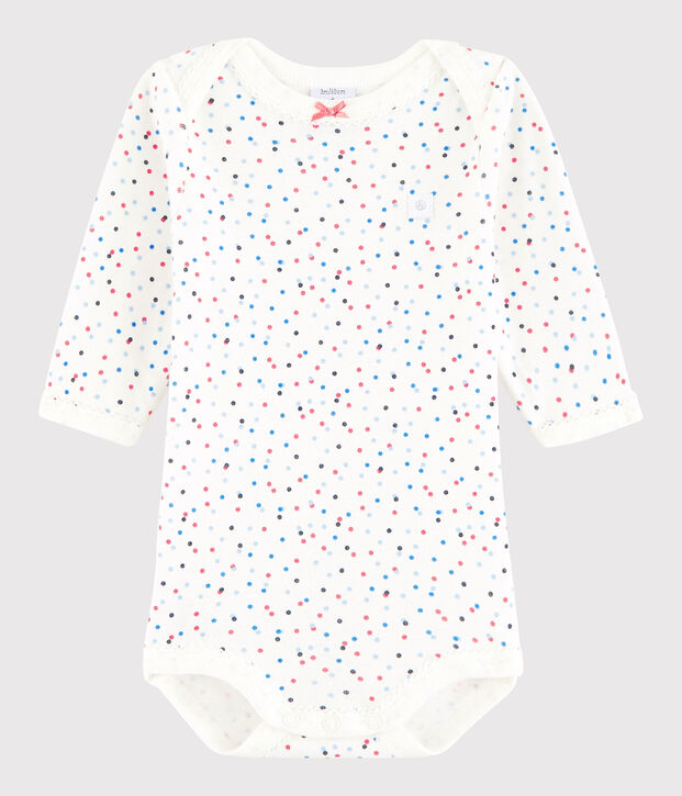 Baby Girls' Long-Sleeved Bodysuit white/multicolor