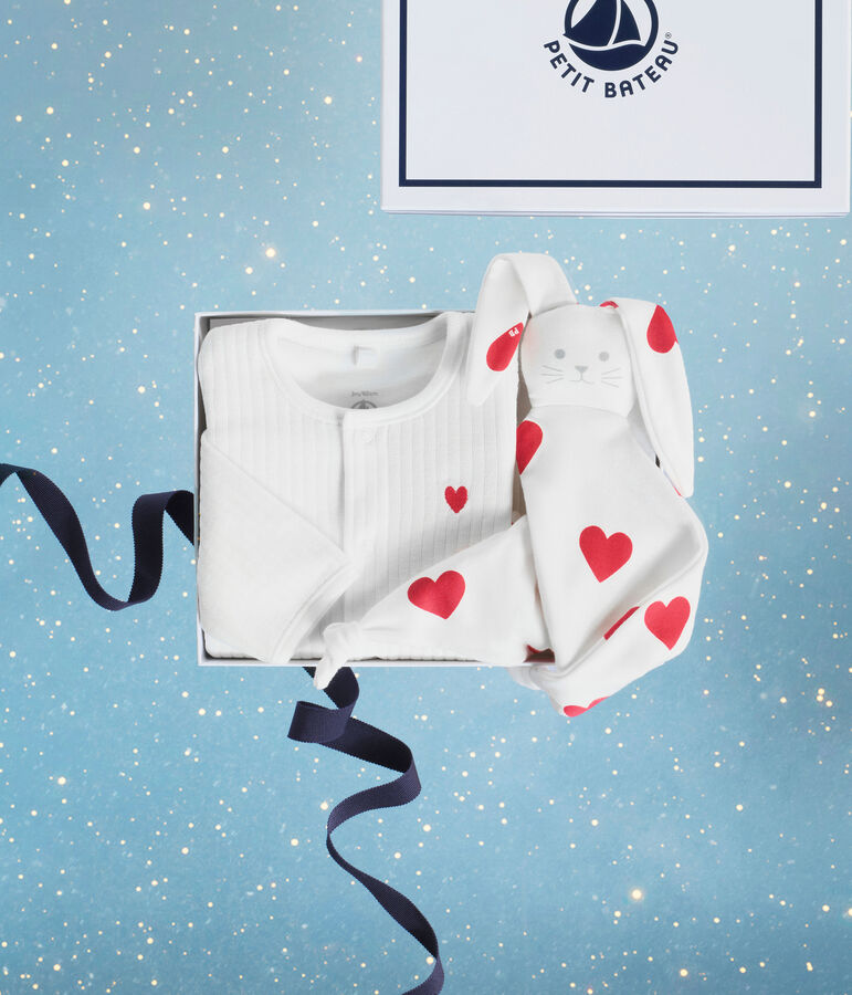 Newborn baby gift set in velvet variante 1