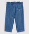 Baby Girls' Light Denim Spotted Trousers DENIM CLAIR blue