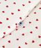 Babies' 3 TOG heart-print corduroy sleeping bag MARSHMALLOW white/TERKUIT red