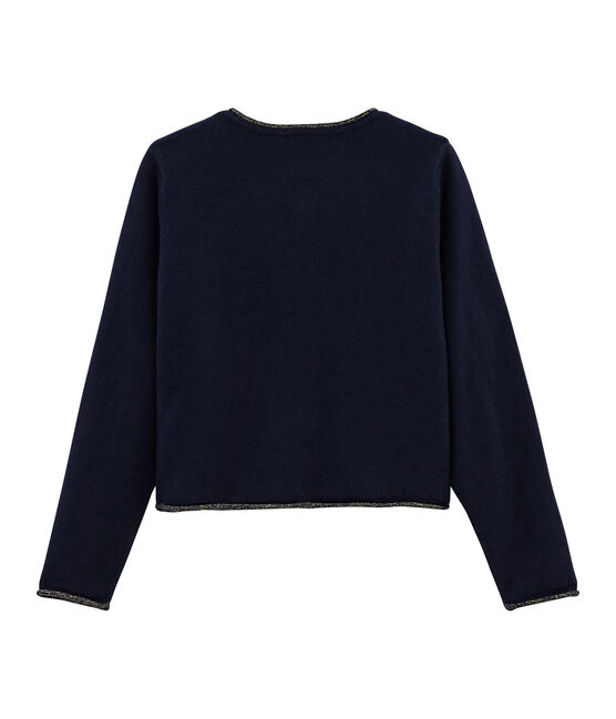 Girls' Knit Cardigan SMOKING blue