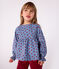 Children's long-sleeved printed corduroy blouse ADRIATIC blue/MULTICO