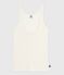 Women's lightweight wool and cotton blend tank top MILK Ecru