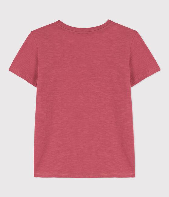 Women's Straight Round-Neck Cotton T-Shirt PAPI pink