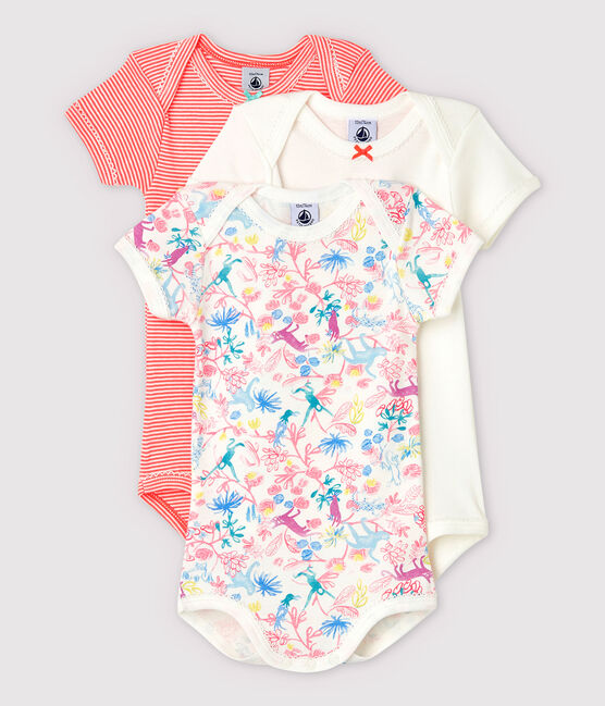 Baby Girls' Fancy Short-Sleeved Bodysuit - 3-Pack variante 1