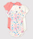 Baby Girls' Fancy Short-Sleeved Bodysuit - 3-Pack