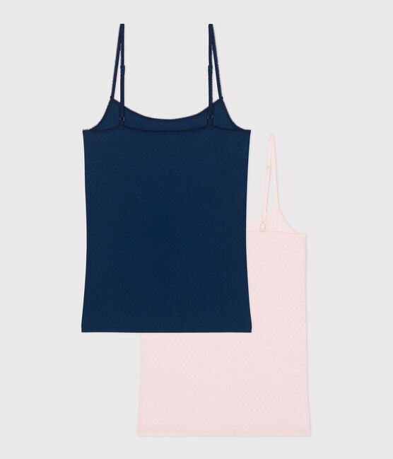 Women's cotton tank tops with fine straps - 2-Pack variante 1