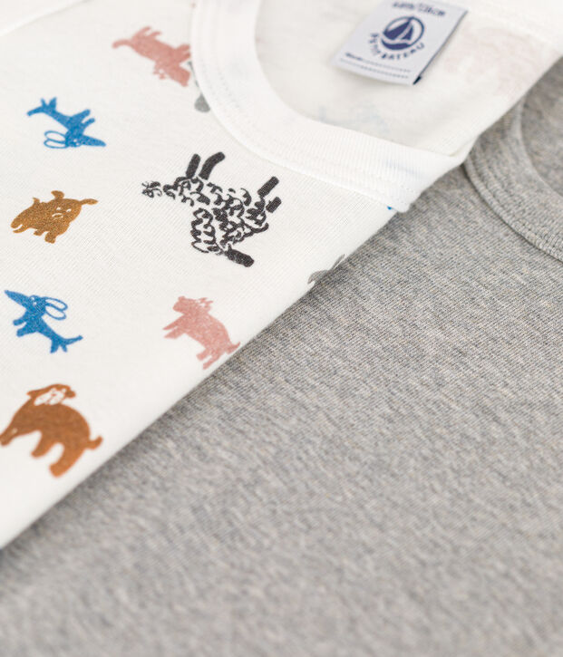Boys' Dog Cotton Vests - 2-Pack multicolor
