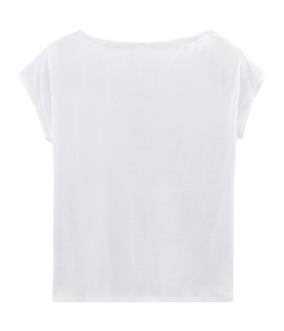 Women's Short-Sleeved Cotton Sea Island T-Shirt ECUME white