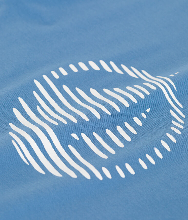 Children's printed short-sleeved cotton T-shirt ALASKA blue