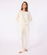 Women's golden heart print cotton pyjamas