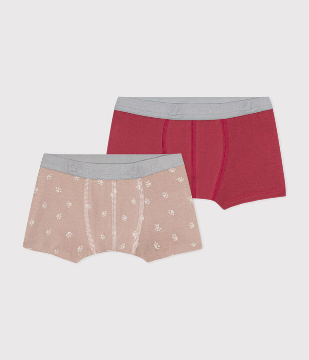 Boys' cotton boxer shorts - 2-Pack multicolor