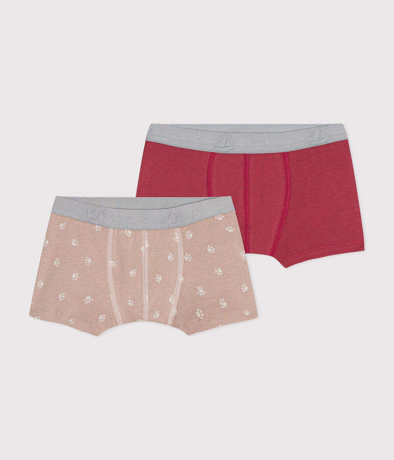 Boys' cotton boxer shorts - 2-Pack multicolor