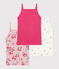 Pack of strappy floral-print cotton vests variante 1