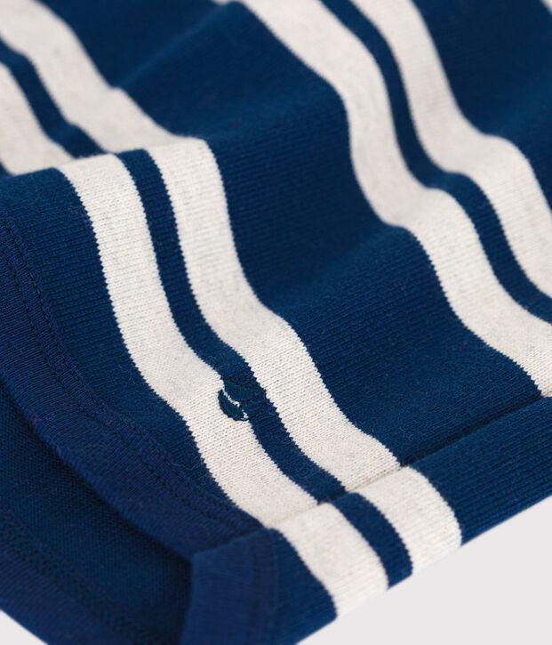 Babies' thick jersey sweatshirt blue/beige