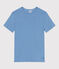 Women's Iconic Cocotte stitch cotton T-Shirt ALASKA blue