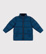 Boys' puffer jacket with fold-out hood