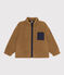 Children's unisex jacket in recycled sherpa BRINDILLE brown