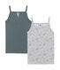 Little girl's strap vest duo