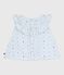 Babies' sleeveless floral-print cotton poplin blouse FRAICHEUR blue/MULTICO white