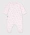 Babies' velour pyjama suit with a collar and floral print pink/multicolor