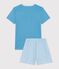Pyjama short Femme en coton blue/multicolor