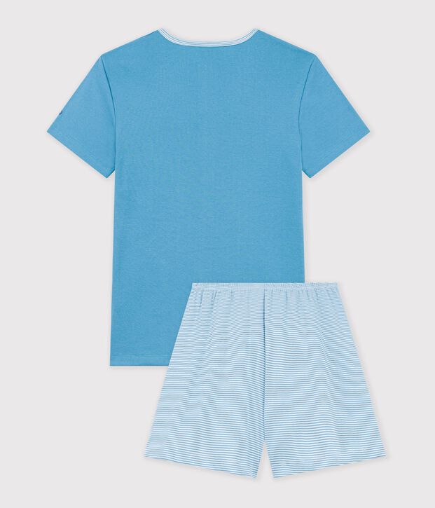 Pyjama short Femme en coton blue/multicolor