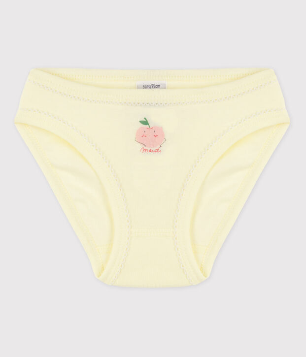 Girls' Cotton Briefs yellow