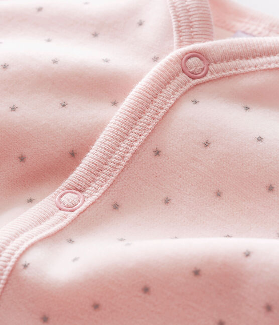 Baby's sleepsuit JOLI pink/CONCRETE grey