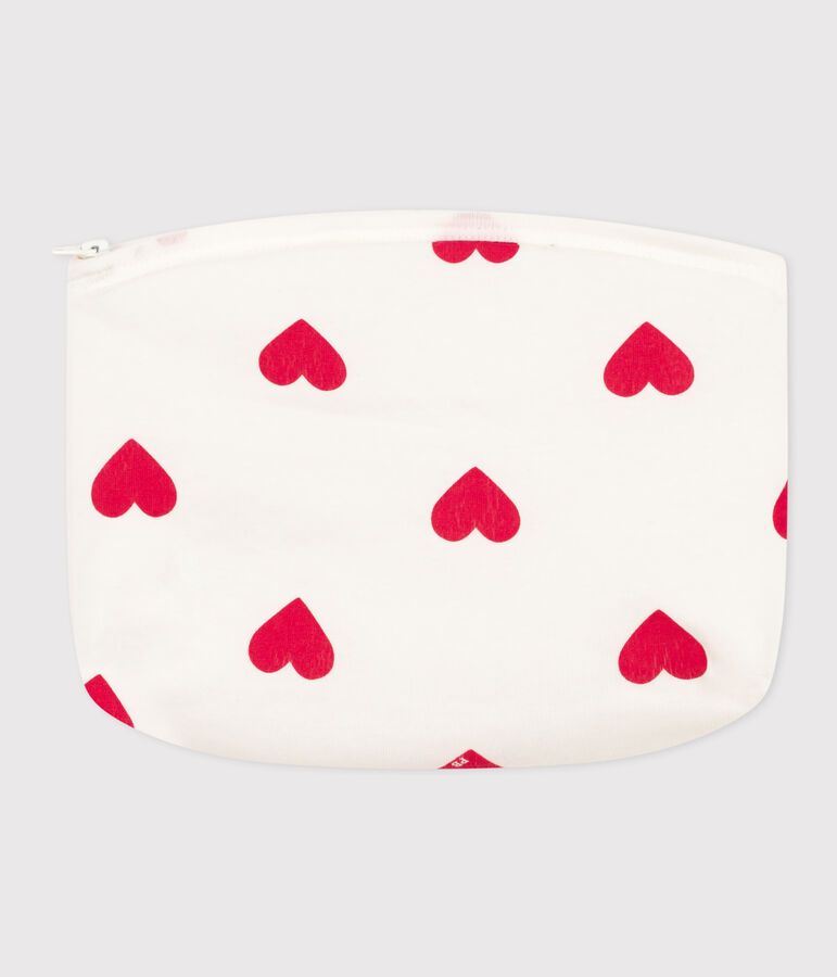 Pochette C&oelig;urs white/red