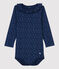 Babies' Cotton Bodysuit MEDIEVAL blue/MULTICO white