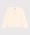 Girls' Cotton Cardigan AVALANCHE Ecru