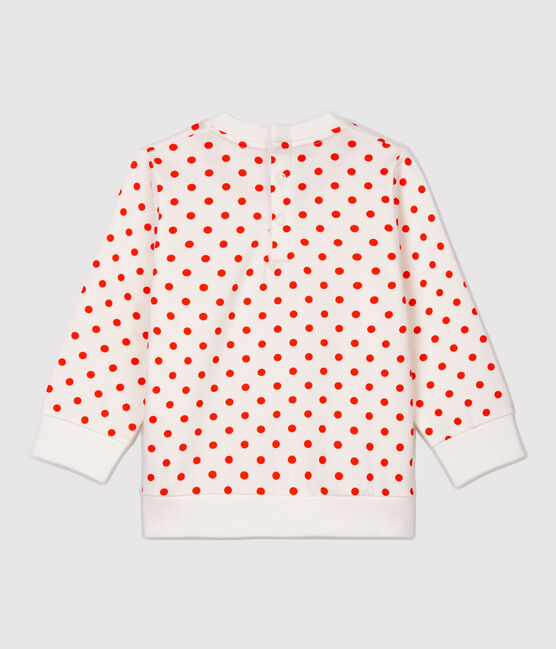 Babies' Fleece Sweatshirt MARSHMALLOW white/CAROTTE